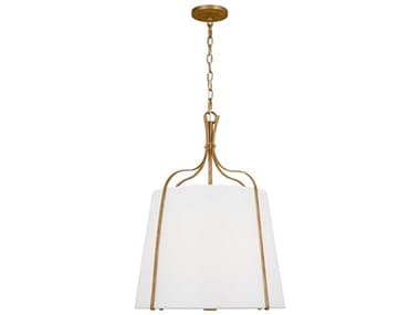 Visual Comfort Studio Leander 3-Light Antique Gild Gold Lantern Pendant VCSAP1253ADB