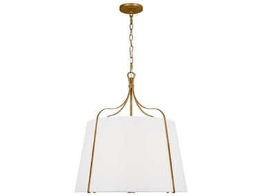 Visual Comfort Studio Leander 24" 4-Light Antique Gild Gold Lantern Pendant VCSAP1264ADB