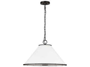 Visual Comfort Studio Aldric 2-Light Aged Iron Black Pendant VCSAP1272AI