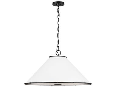 Visual Comfort Studio Aldric 3-Light Aged Iron Black Pendant VCSAP1283AI