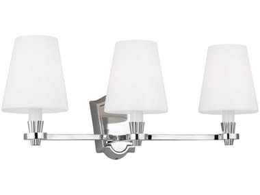 Visual Comfort Studio Paisley 23" Wide 3-Light Polished Nickel Vanity Light VCSAV1003PN