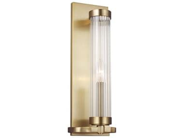 Visual Comfort Studio Demi 16" Tall 1-Light Burnished Brass Wall Sconce VCSAW1041BBS