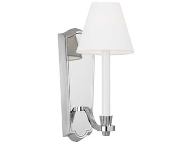 Visual Comfort Studio Paisley 14" Tall 1-Light Polished Nickel White Wall Sconce VCSAW1121PN