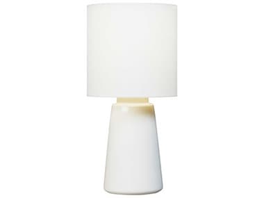 Visual Comfort Studio Vessel New White Linen Fabric Table Lamp VCSBT1061NWH1