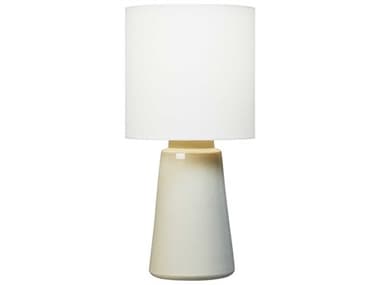 Visual Comfort Studio Vessel Shellish Grey White Linen Fabric Table Lamp VCSBT1061SHG1