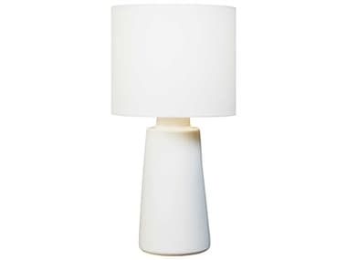 Visual Comfort Studio Vessel New White Linen Fabric Buffet Lamp VCSBT1071NWH1