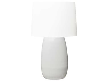 Visual Comfort Studio Roma White Crackle Linen Fabric Buffet Lamp VCSBT1081WHC1