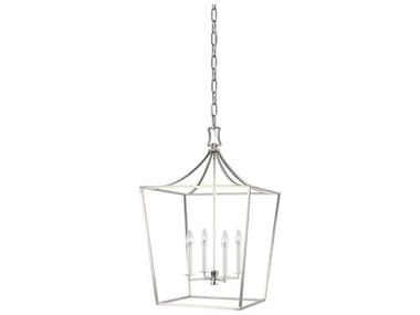 Visual Comfort Studio Southold 18" Wide 4-Light Polished Nickel Lantern Chandelier VCSCC1014PN