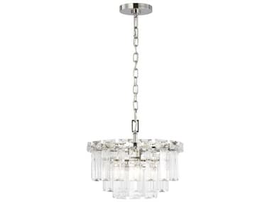 Visual Comfort Studio Arden 16" Wide 4-Light Polished Nickel Tiered Chandelier VCSCC1254PN