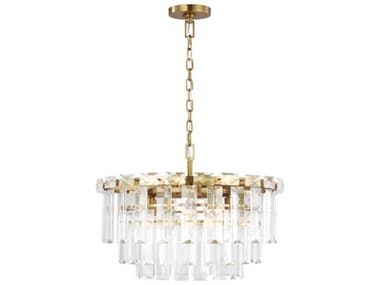 Visual Comfort Studio Arden 24" Wide 10-Light Burnished Brass Tiered Chandelier VCSCC12610BBS