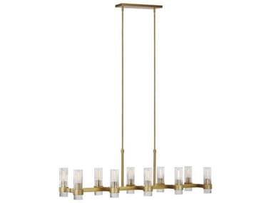 Visual Comfort Studio Geneva 10-Light Burnished Brass Cylinder Island Pendant VCSCC13810BBS