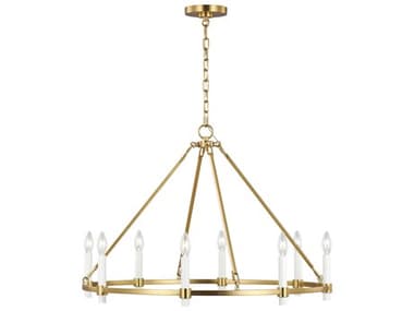 Visual Comfort Studio Marston 8-Light Burnished Brass Chandelier VCSCC1458BBS