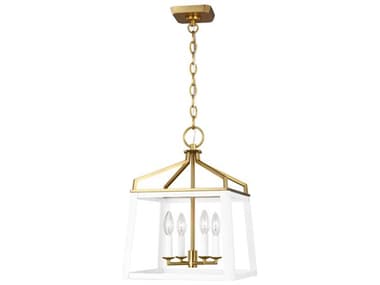 Visual Comfort Studio Carlow 13" Wide 4-Light Matte White Lantern Chandelier VCSCC1564MWTBBS