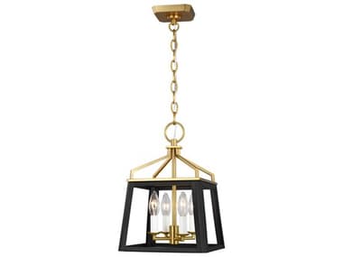 Visual Comfort Studio Carlow 10" Wide 4-Light Midnight Black Lantern Chandelier VCSCC1574MBKBBS