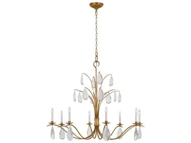 Visual Comfort Studio Shannon 44" Wide 8-Light Antique Gild Gold Traditional Candelabra Chandelier VCSCC1598ADB