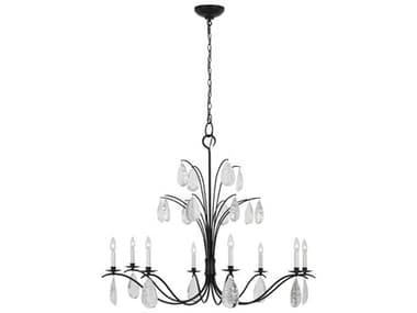 Visual Comfort Studio Shannon 44" Wide 8-Light Aged Iron Black Traditional Candelabra Chandelier VCSCC1598AI