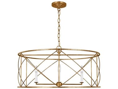 Visual Comfort Studio Beatrix 30" Wide 4-Light Antique Gild Gold Candelabra Chandelier VCSCC1624ADB