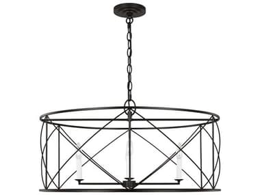 Visual Comfort Studio Beatrix 30" Wide 4-Light Aged Iron Black Candelabra Chandelier VCSCC1624AI