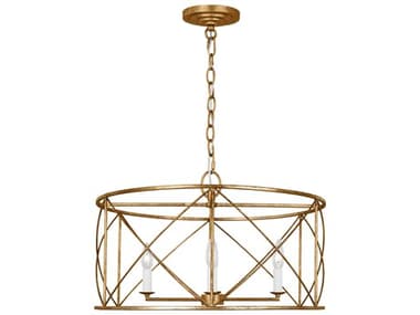 Visual Comfort Studio Beatrix 4-Light Antique Gild Gold Candelabra Chandelier VCSCC1634ADB