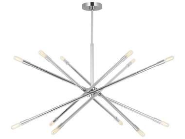 Visual Comfort Studio Eastyn 36" Wide 12-Light Polished Nickel Sputnik Chandelier VCSCC16512PN