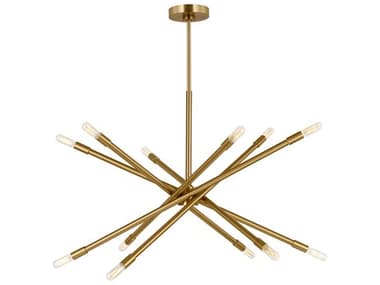 Visual Comfort Studio Eastyn 29" Wide 12-Light Burnished Brass Sputnik Chandelier VCSCC16612BBS