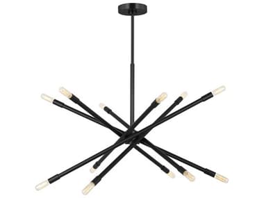 Visual Comfort Studio Eastyn 29" Wide 12-Light Midnight Black Sputnik Chandelier VCSCC16612MBK