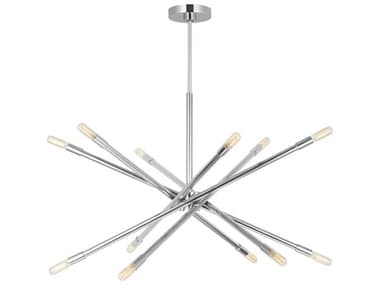 Visual Comfort Studio Eastyn 29" Wide 12-Light Polished Nickel Sputnik Chandelier VCSCC16612PN