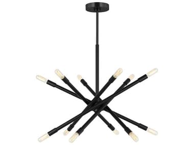 Visual Comfort Studio Eastyn 22" Wide 12-Light Midnight Black Sputnik Chandelier VCSCC16712MBK