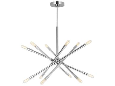 Visual Comfort Studio Eastyn 22" Wide 12-Light Polished Nickel Sputnik Chandelier VCSCC16712PN