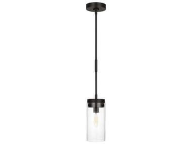 Visual Comfort Studio Garrett 1-Light Aged Iron Black Mini Pendant VCSCP1001AI