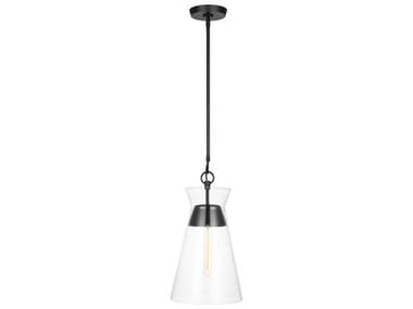 Visual Comfort Studio Atlantic 1-Light Aged Iron Black Mini Pendant VCSCP1021AI