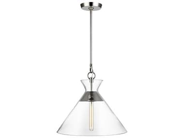 Visual Comfort Studio Atlantic 18" 1-Light Polished Nickel Pendant VCSCP1031PN