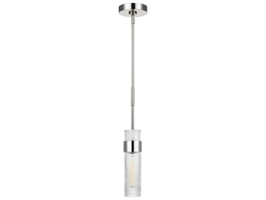 Visual Comfort Studio Geneva 1-Light Polished Nickel Cylinder Mini Pendant VCSCP1161PN