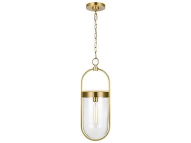 Visual Comfort Studio Blaine 7" 1-Light Burnished Brass Mini Pendant VCSCP1371BBS