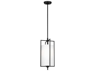 Visual Comfort Studio Perno 9" 1-Light Aged Iron Black Cylinder Mini Pendant VCSCP1401AI