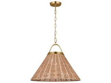 Visual Comfort Studio Whitby 1-Light Burnished Brass Pendant VCSCP1431BBS