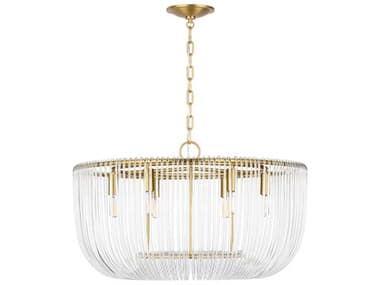 Visual Comfort Studio Pierce 6-Light Burnished Brass Pendant VCSCP1456BBS