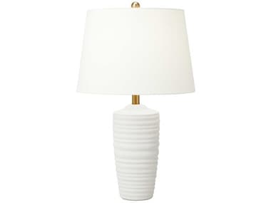 Visual Comfort Studio Waveland Porous White Linen Fabric Buffet Lamp VCSCT1201PRW1