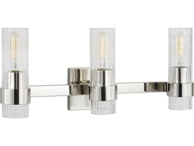 Visual Comfort Studio Geneva 22" Wide 3-Light Polished Nickel Vanity Light VCSCV1023PN