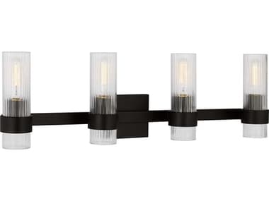 Visual Comfort Studio Geneva 4-Light Aged Iron Black Vanity Light VCSCV1024AI