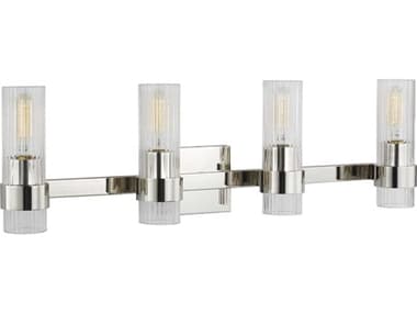 Visual Comfort Studio Geneva 4-Light Polished Nickel Vanity Light VCSCV1024PN