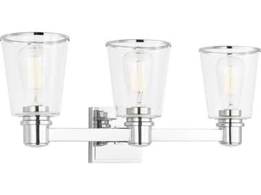 Visual Comfort Studio Alessa 22" Wide 3-Light Polished Nickel Vanity Light VCSCV1033PN