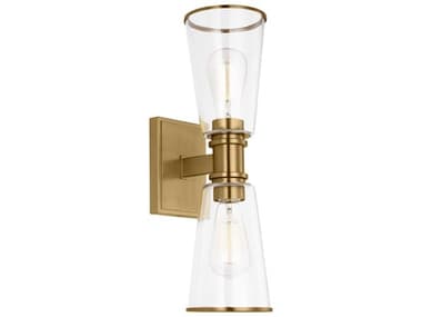 Visual Comfort Studio Alessa 2-Light Burnished Brass Vanity Light VCSCV1042BBS