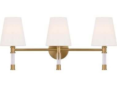 Visual Comfort Studio Hanover 24" Wide 3-Light Burnished Brass Vanity Light VCSCV1053BBS