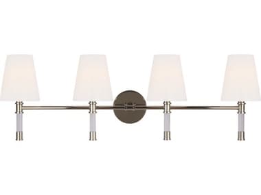 Visual Comfort Studio Hanover 34" Wide 3-Light Polished Nickel Vanity Light VCSCV1054PN