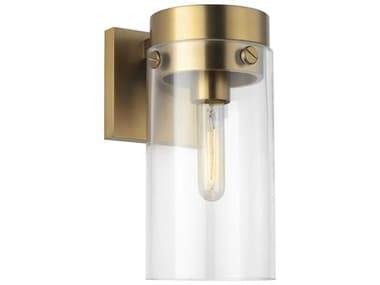 Visual Comfort Studio Garrett 10" Tall 1-Light Burnished Brass Wall Sconce VCSCW1001BBS