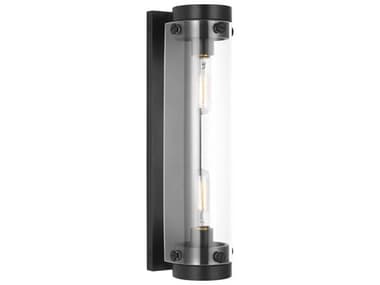 Visual Comfort Studio Garrett 2-Light Aged Iron Black Wall Sconce VCSCW1002AI