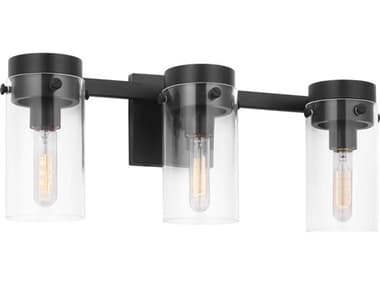 Visual Comfort Studio Garrett 3-Light Aged Iron Black Vanity Light VCSCW1003AI