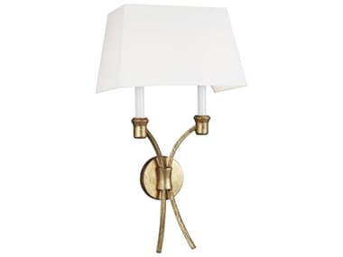 Visual Comfort Studio Westerly 23" Tall 2-Light Antique Gild Gold Traditional Wall Sconce VCSCW1032ADB