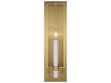 Visual Comfort Studio Marston 18" Tall 1-Light Burnished Brass Wall Sconce VCSCW1241BBS